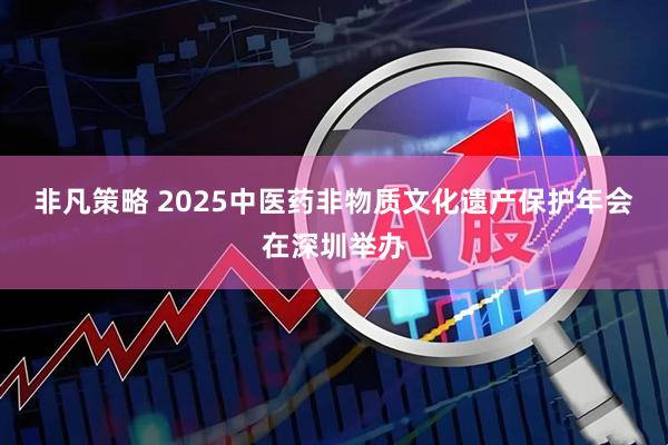 非凡策略 2025中医药非物质文化遗产保护年会在深圳举办